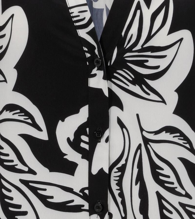 Aniston SELECTED Blouse zonder sluiting met opvallende bloesemprint en knoopsluiting