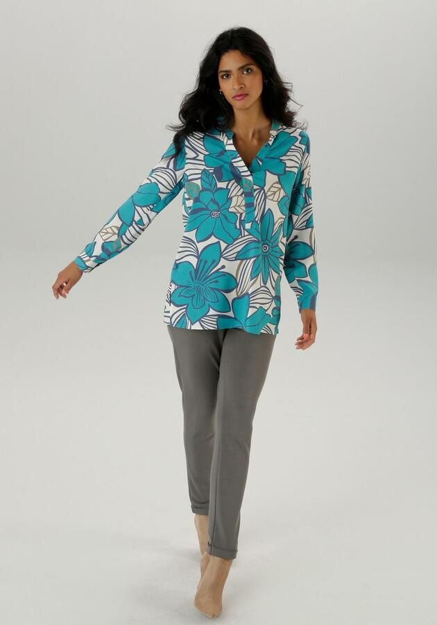 Aniston SELECTED Blouse zonder sluiting met schilderachtige bloemenprint - Foto 4