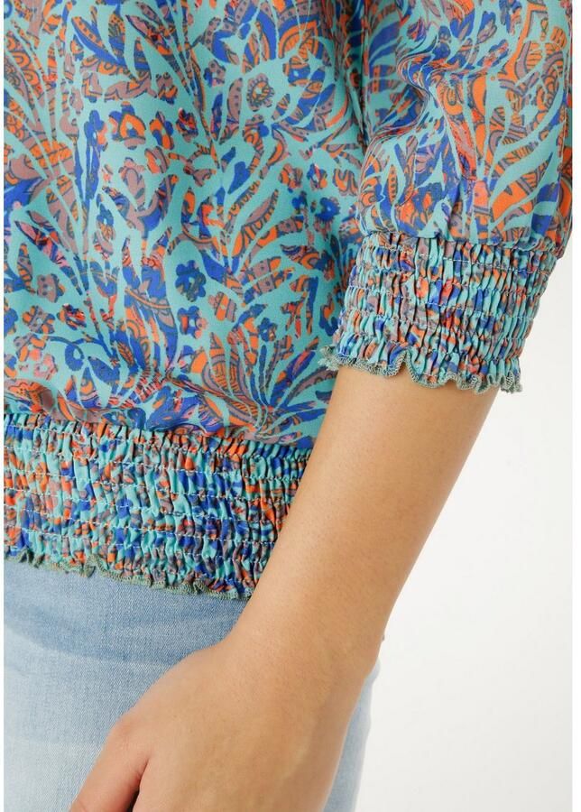 Aniston SELECTED Blouse zonder sluiting met smokwerk-boord - Foto 2