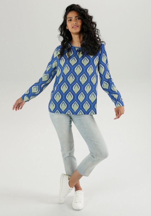 Aniston SELECTED Blouse zonder sluiting met split en bindband op de rug - Foto 5