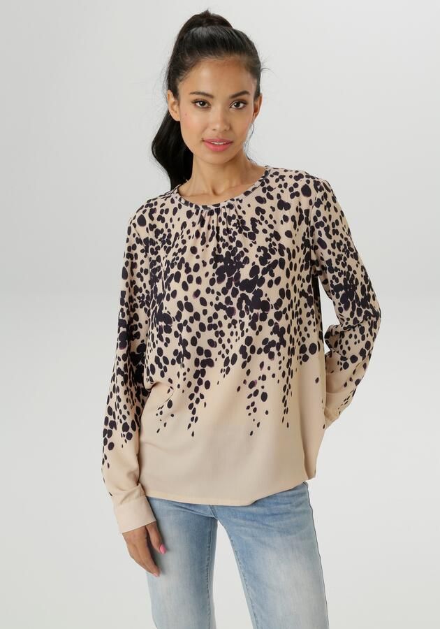 Aniston SELECTED Blouse zonder sluiting met stijlvolle allover-druppelprint nieuwe collectie - Foto 7