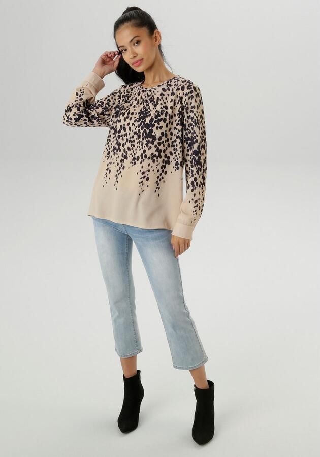 Aniston SELECTED Blouse zonder sluiting met stijlvolle allover-druppelprint nieuwe collectie - Foto 5