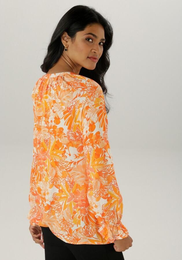 Aniston SELECTED Blouse zonder sluiting met strikbandjes - Foto 4