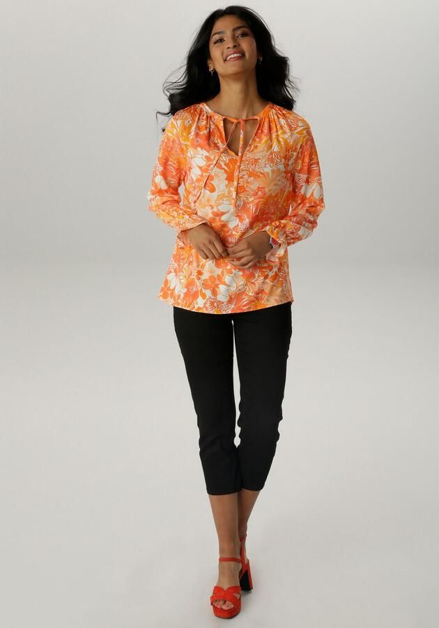 Aniston SELECTED Blouse zonder sluiting met strikbandjes - Foto 6