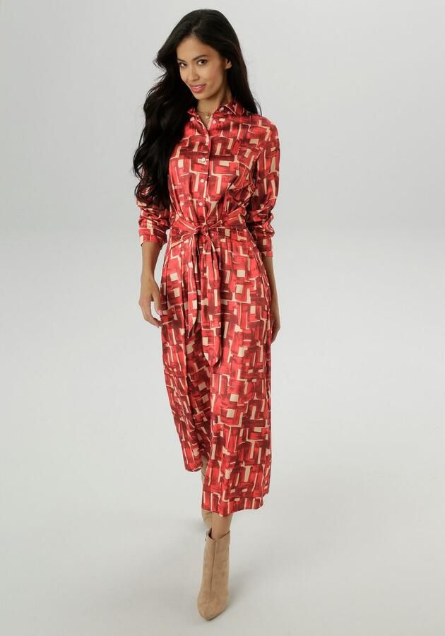 Aniston SELECTED Blousejurk abstracte kleurharmonische printpatronen nieuwe collectie - Foto 3