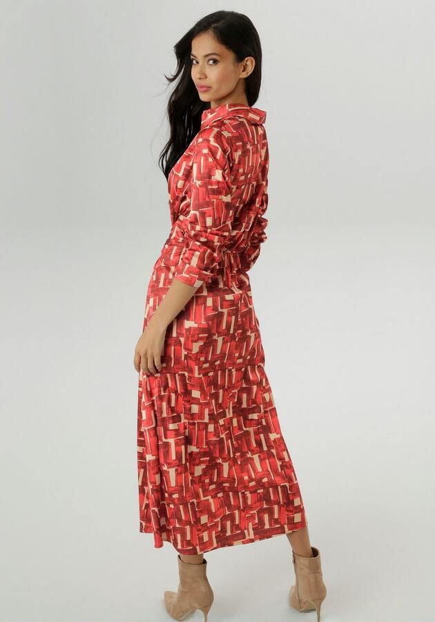 Aniston SELECTED Blousejurk abstracte kleurharmonische printpatronen nieuwe collectie - Foto 4