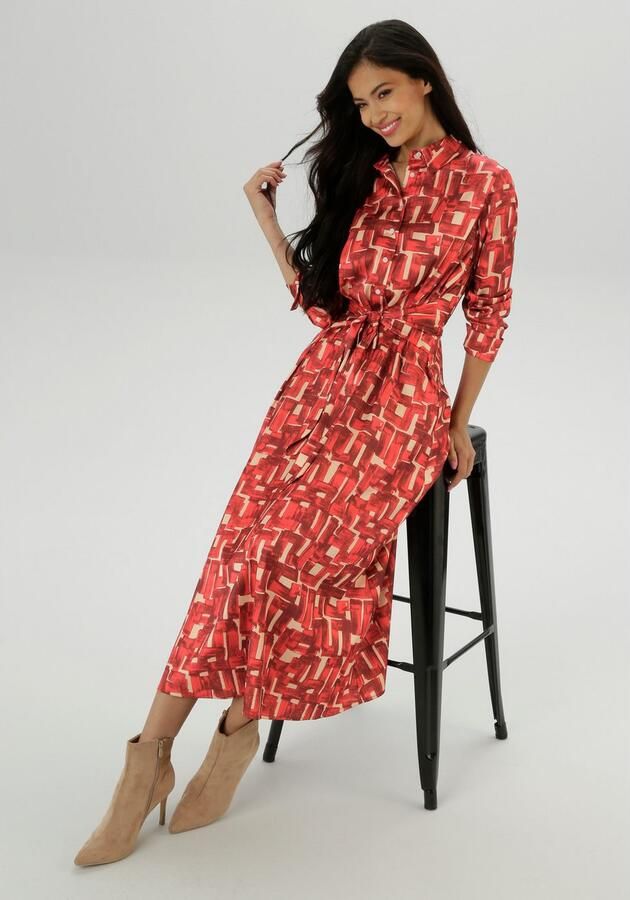 Aniston SELECTED Blousejurk abstracte kleurharmonische printpatronen nieuwe collectie - Foto 5