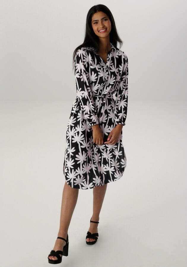 Aniston SELECTED Blousejurk met elegant palmmotief - Foto 10