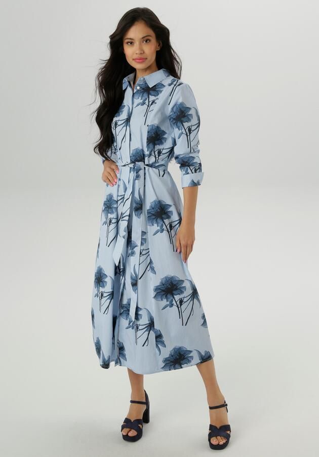 Aniston SELECTED Blousejurk met fantasievolle bloe print nieuwe collectie - Foto 9