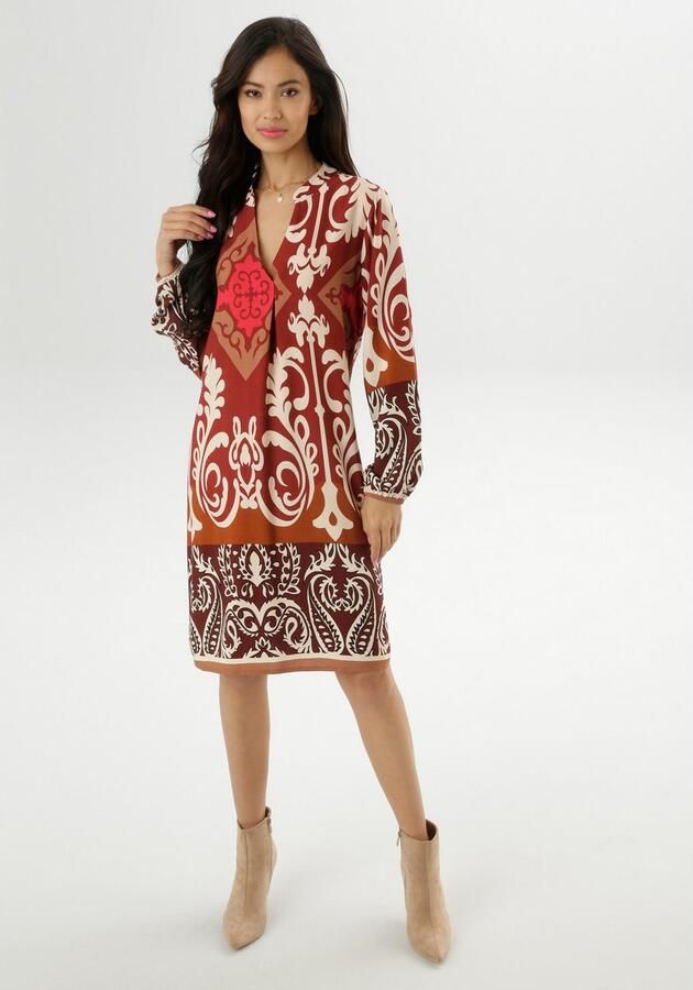 Aniston SELECTED Blousejurk met orna t-print allover nieuwe collectie - Foto 4