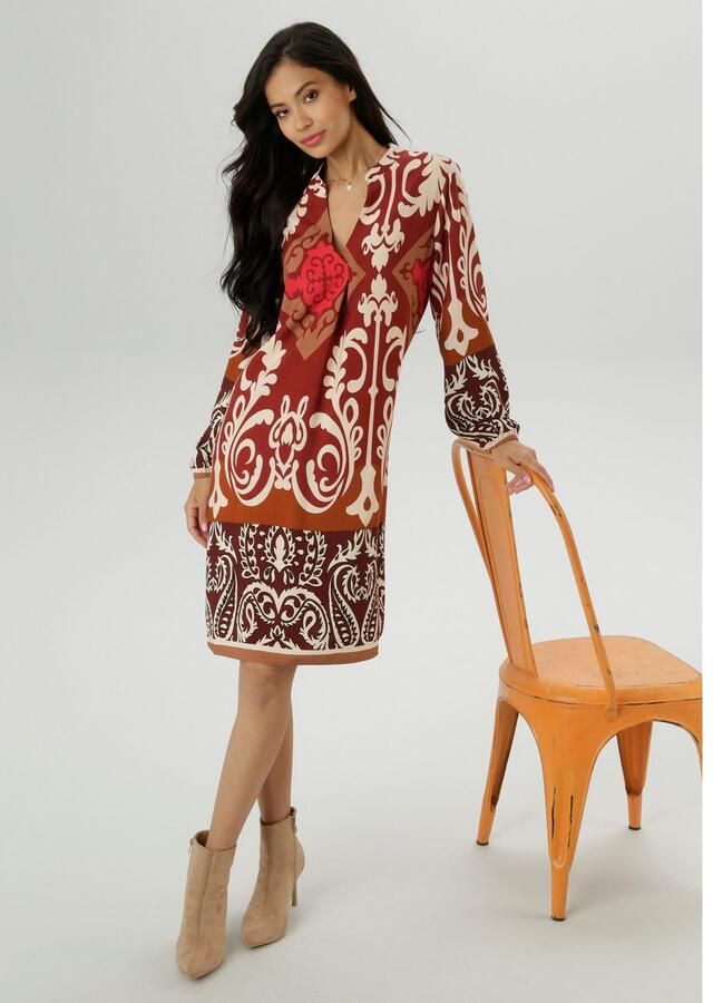 Aniston SELECTED Blousejurk met orna t-print allover nieuwe collectie - Foto 2