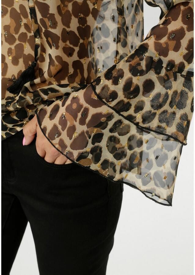 Aniston SELECTED Chiffon blouse in modieuze dierenprint met glansgaren nieuwe collectie - Foto 3