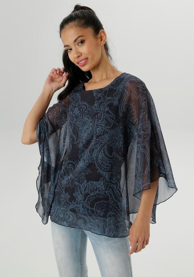 Aniston SELECTED Chiffon blouse in modieuze laagjes-look nieuwe collectie - Foto 7