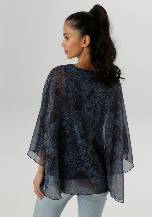 Aniston SELECTED Chiffon blouse in modieuze laagjes-look nieuwe collectie - Foto 4