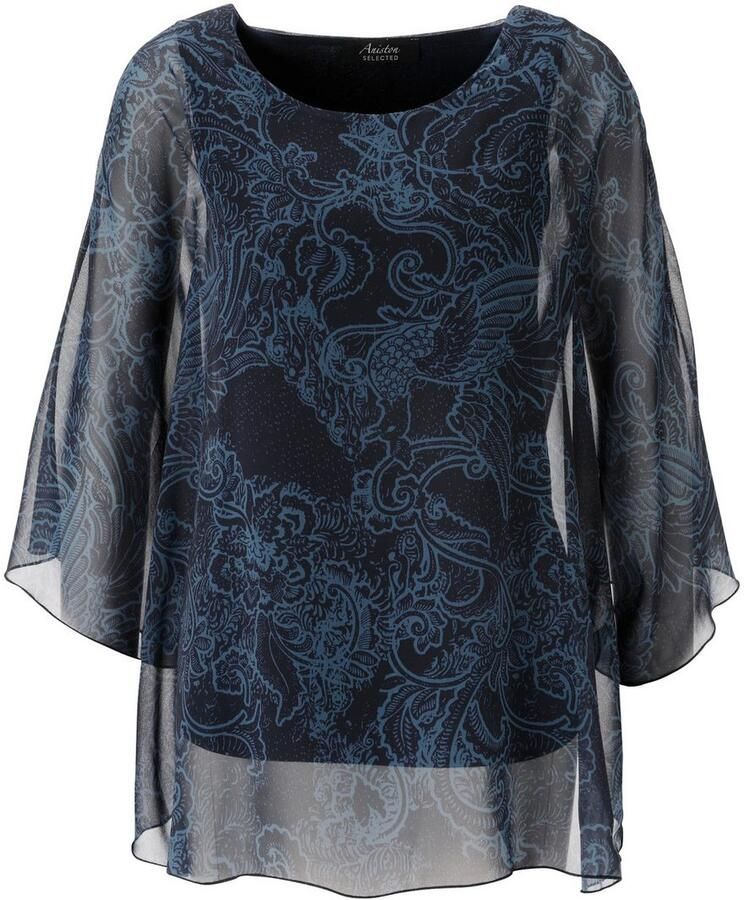 Aniston SELECTED Chiffon blouse in modieuze laagjes-look nieuwe collectie - Foto 2