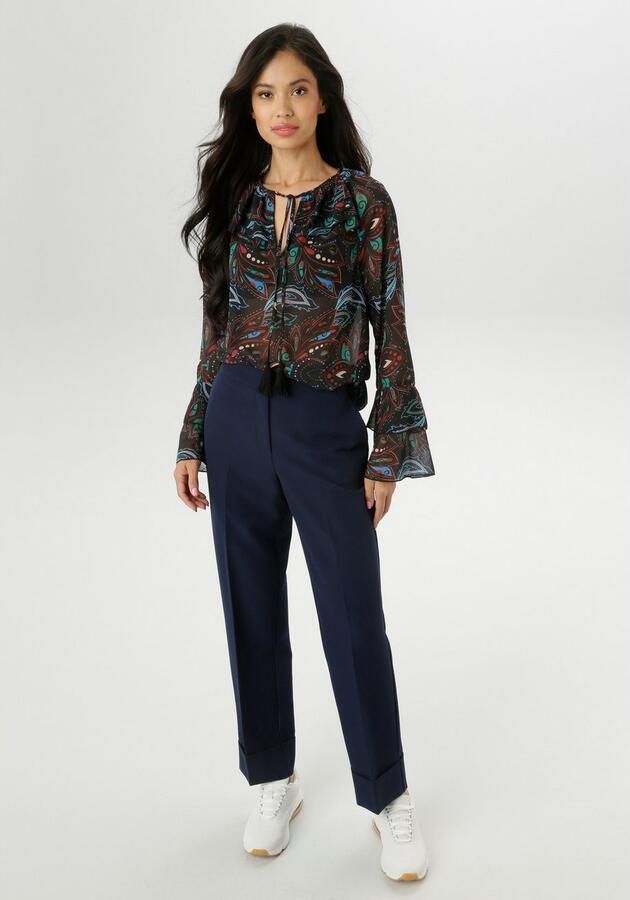 Aniston SELECTED Chiffon blouse van licht transparante chiffon nieuwe collectie - Foto 6