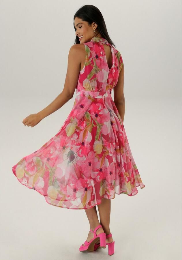 Aniston SELECTED Chiffon jurk met dromerige bloemige patronen - Foto 4