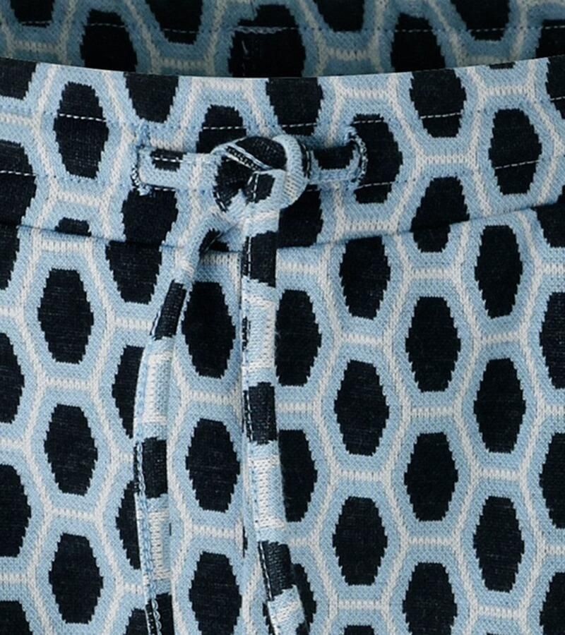 Aniston SELECTED Comfortbroek met allover-patroon in geometrische honingraatlook nieuwe collectie