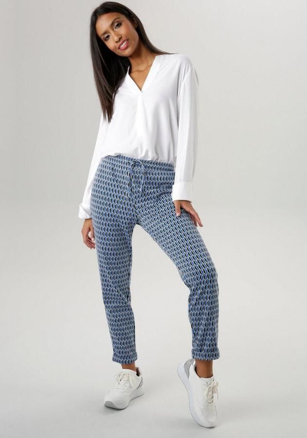 Aniston SELECTED Comfortbroek met geometrisch motief - Foto 2