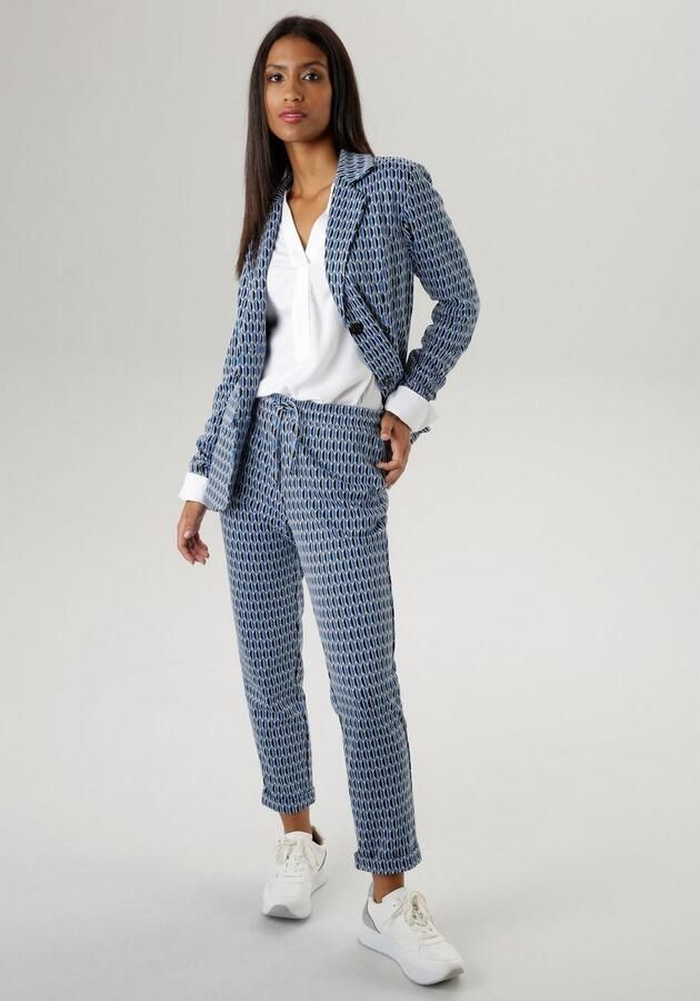 Aniston SELECTED Comfortbroek met geometrisch motief - Foto 3