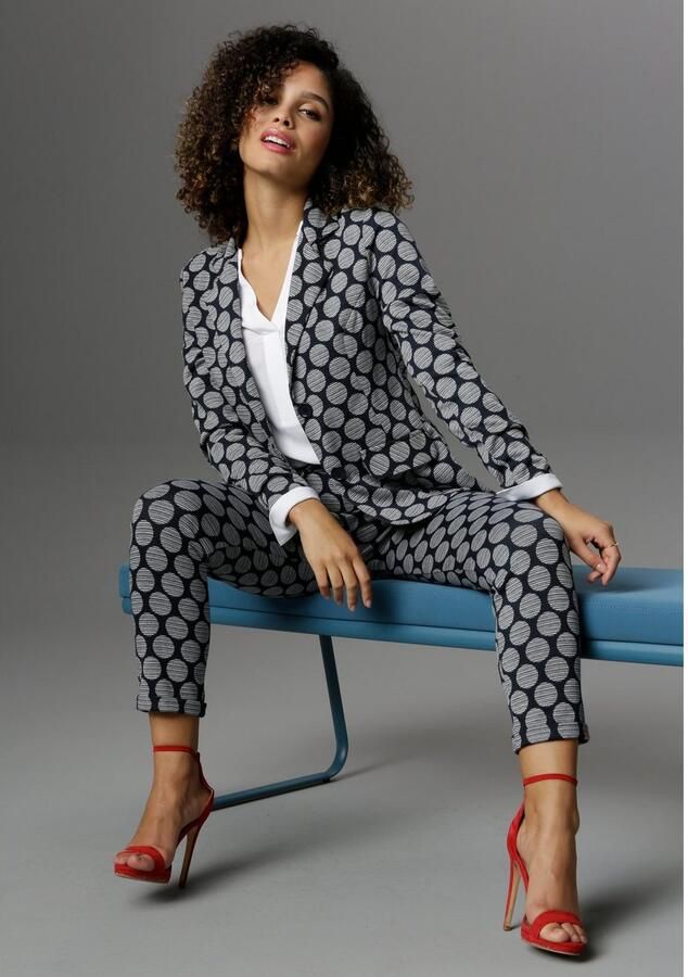 Aniston SELECTED Comfortbroek met gestreepte stippen - Foto 3