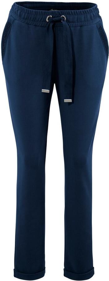 Aniston SELECTED Comfortbroek met glinsterende steentjes aan de ingreepzakken - Foto 6