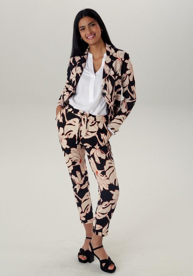 Aniston SELECTED Comfortbroek met grootvlak en abstract bloemenpatroon - Foto 5