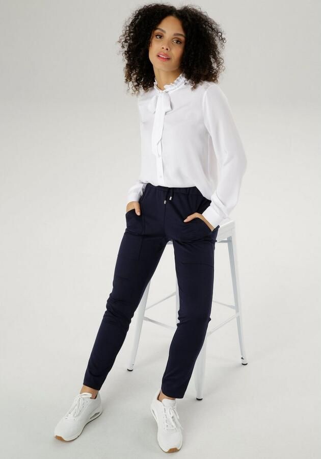 Aniston SELECTED Comfortbroek met grote opgestikte zakken - Foto 4