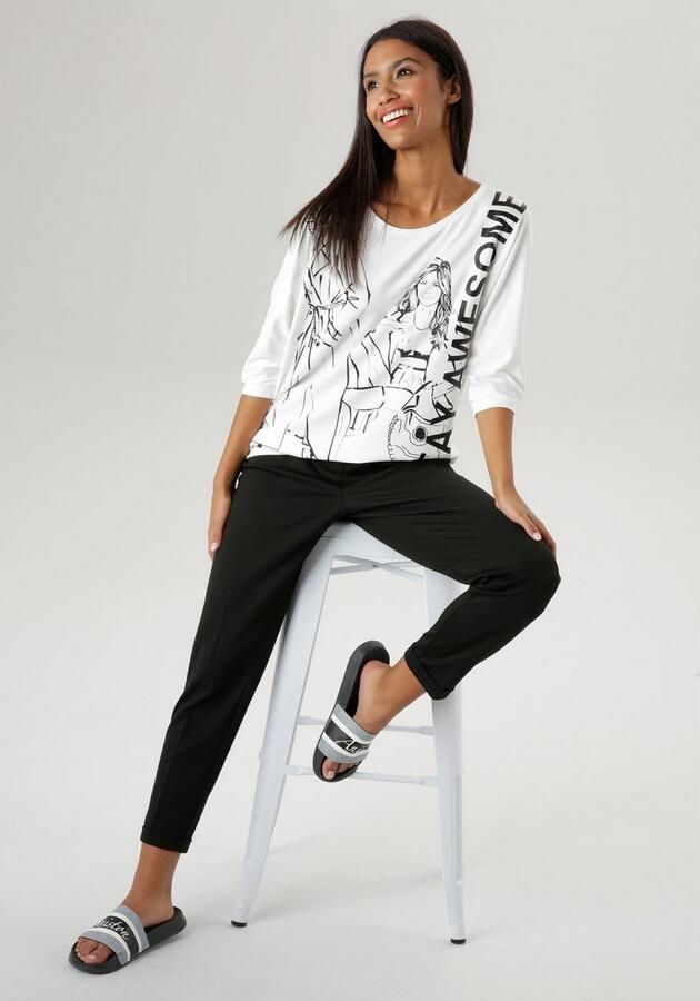 Aniston SELECTED Comfortbroek met plooien - Foto 4