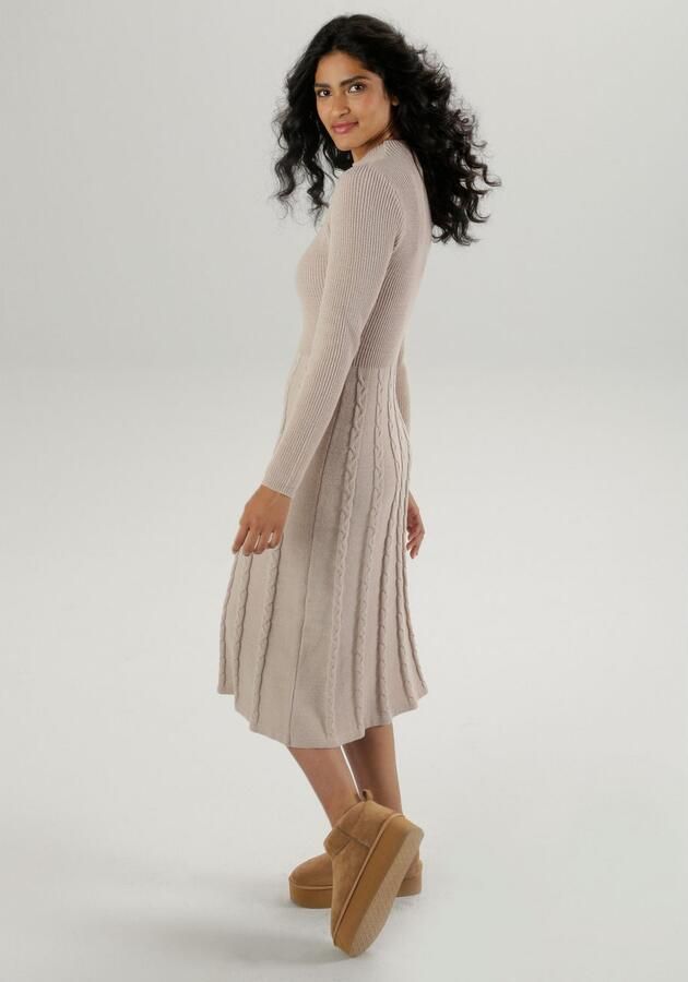 Aniston SELECTED Gebreide jurk met kabelmotief - Foto 5