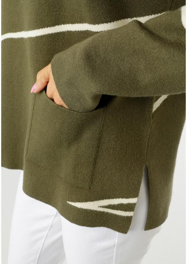 Aniston SELECTED Gebreide trui Highlight met opgestikte gebreide zak aan de voorkant NIEUWE COLLECTIE - Foto 3