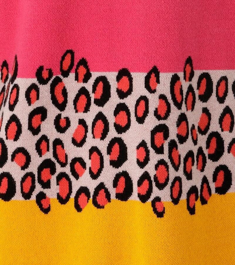 Aniston SELECTED Gebreide trui in dierenlook in combinatie met blokstrepen nieuwe collectie