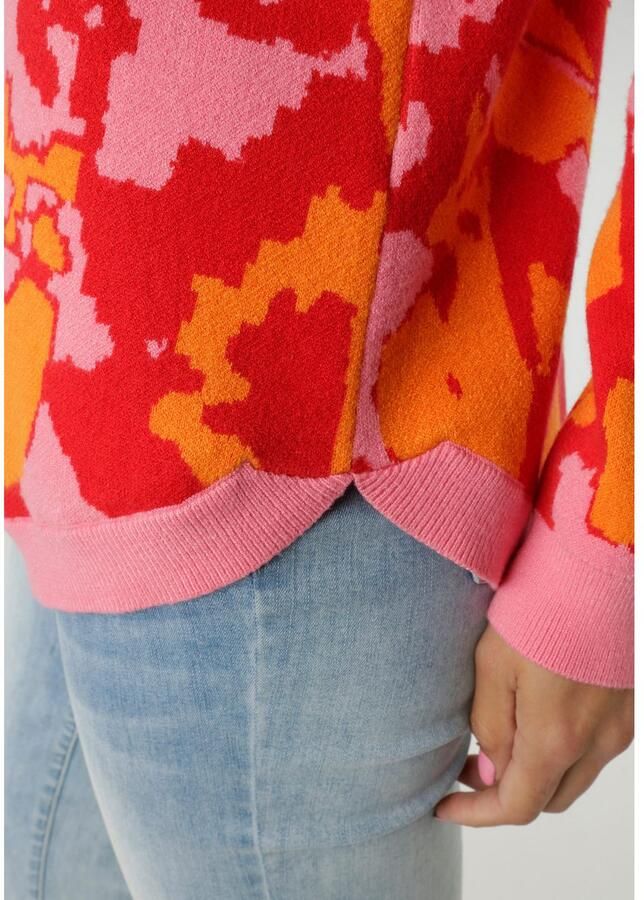 Aniston SELECTED Gebreide trui in opvallend bloemmotief en krachtige kleuren nieuwe collectie - Foto 3
