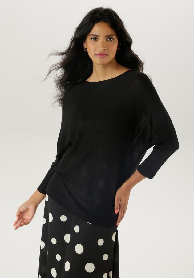 Aniston SELECTED Gebreide trui met boothals - Foto 7