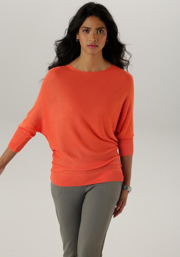 Aniston SELECTED Gebreide trui met boothals - Foto 7