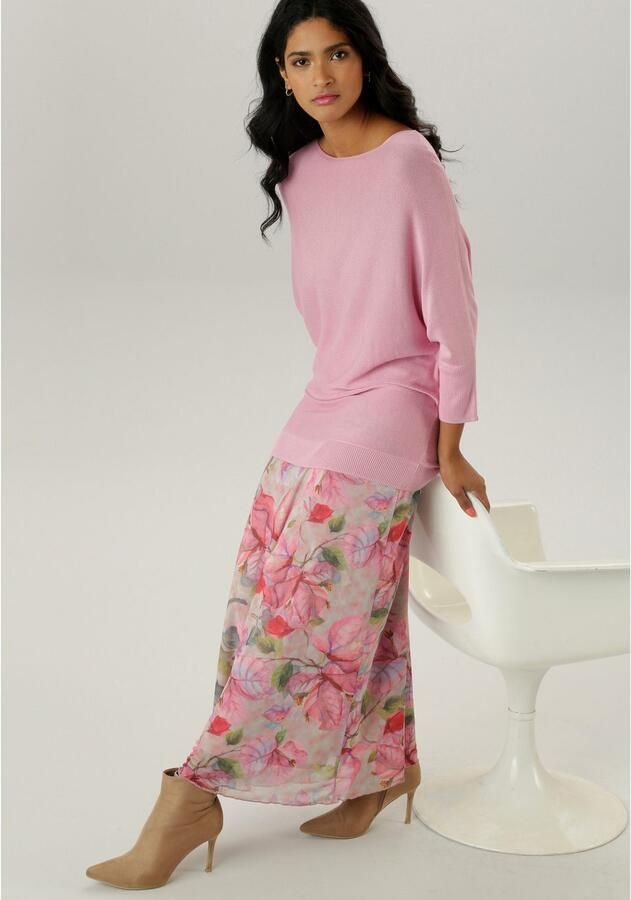 Aniston SELECTED Gebreide trui met boothals - Foto 4