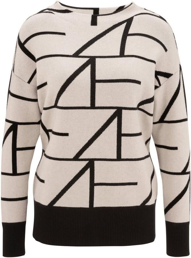 Aniston SELECTED Gebreide trui met elegant jacquard-patroon