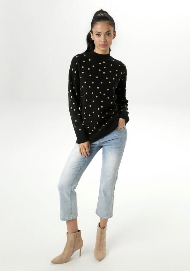 Aniston SELECTED Gebreide trui met elegant jacquard-patroon nieuwe collectie - Foto 5