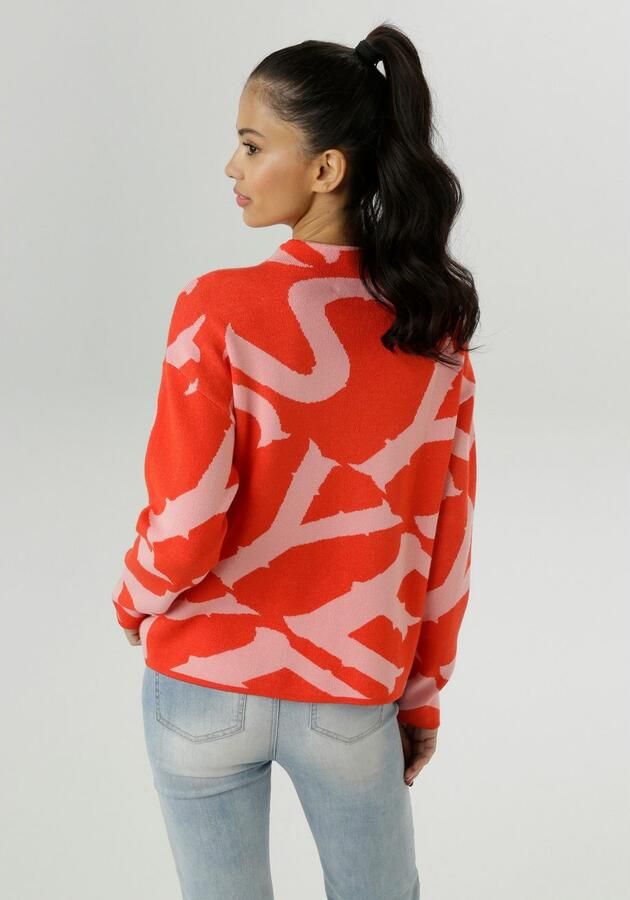 Aniston SELECTED Gebreide trui met elegant jacquard-patroon nieuwe collectie - Foto 4