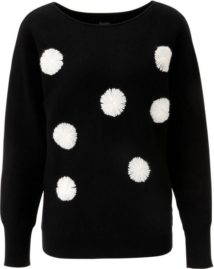 Aniston SELECTED Gebreide trui met extravagante opgestikte stippen voor nieuwe collectie - Foto 2
