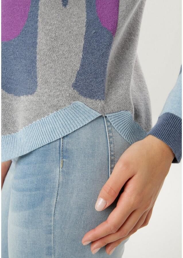 Aniston SELECTED Gebreide trui met ingebrachte vlinder-motief - Foto 2