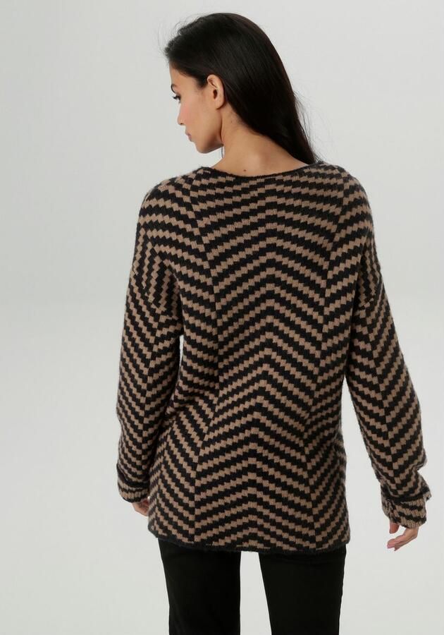 Aniston SELECTED Gebreide trui met ingebreid zigzag-alloverpatroon nieuwe collectie - Foto 4