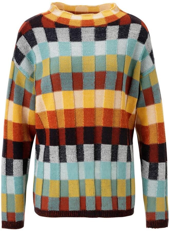Aniston SELECTED Gebreide trui met meerkleurig gestructureerd ruitpatroon nieuwe collectie - Foto 2