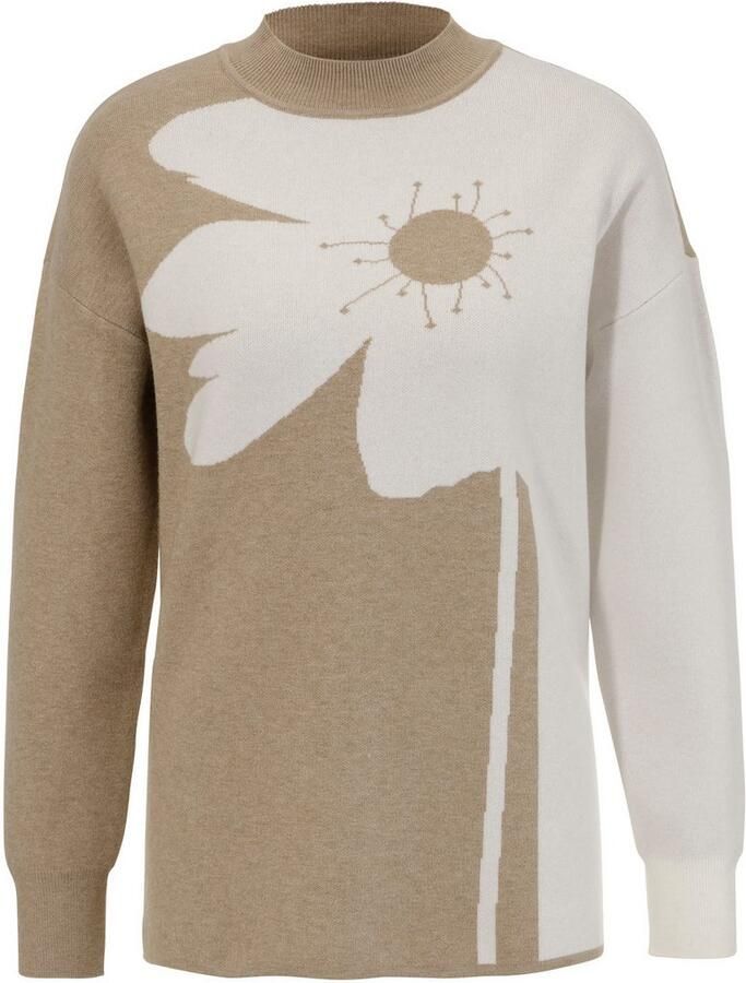 Aniston SELECTED Gebreide trui met opvallend bloesemdesign - Foto 2