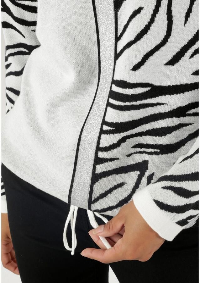 Aniston SELECTED Gebreide trui met tunnelkoord aan de zoom en glanzende band - Foto 2