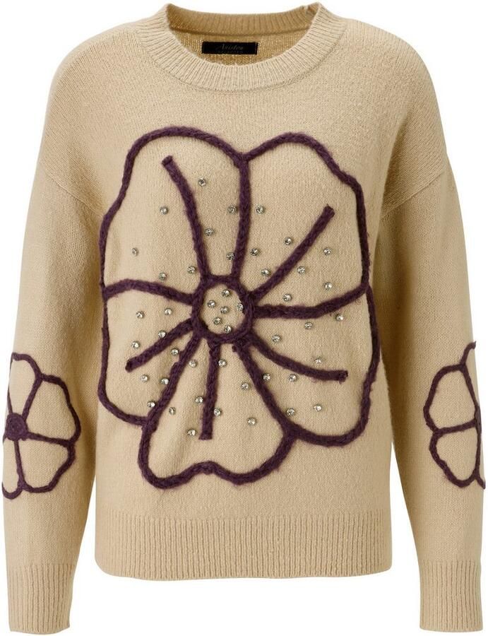 Aniston SELECTED Gebreide trui voor bezet met fonkelende glittersteentjes nieuwe collectie - Foto 2