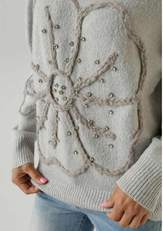Aniston SELECTED Gebreide trui voor bezet met fonkelende glittersteentjes nieuwe collectie - Foto 3