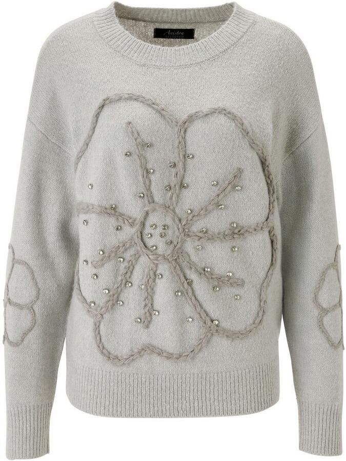 Aniston SELECTED Gebreide trui voor bezet met fonkelende glittersteentjes nieuwe collectie - Foto 2