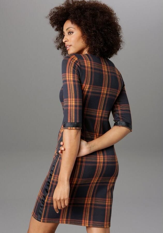 Aniston SELECTED Geruite jurk met galons - Foto 2