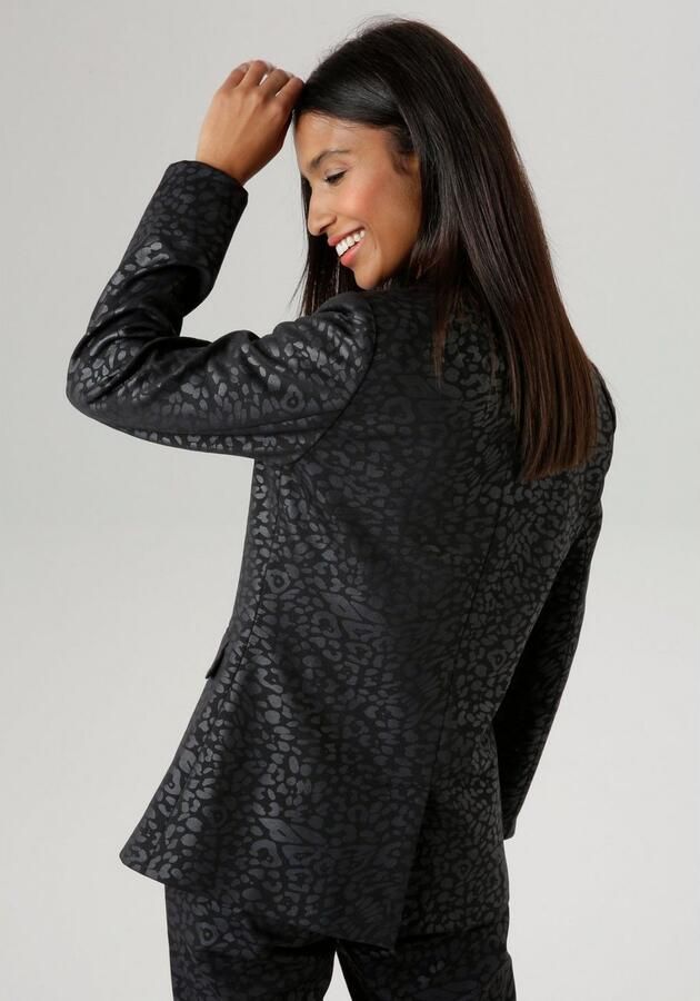 Aniston SELECTED Jasje met licht glanzend dierenprint - Foto 5